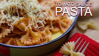 Simple Tomato Sauce Pasta Recipe  Farfalle Pasta in Red Sauce [upl. by Aiciram]