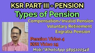 Pension KSR Part III  Types of Pension [upl. by Gehlbach122]