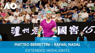 Matteo Berrettini v Rafael Nadal Extended Highlights SF  Australian Open 2022 [upl. by Aropizt]