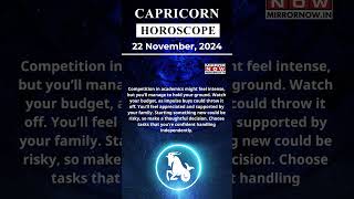 Capricorn Horoscope 22 Nov Zodiac  Astrology amp Prediction of the Day  Short Rashifal horoscope [upl. by Esinej]