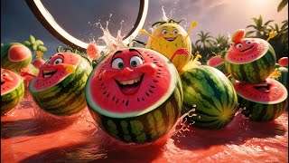 Fun Watermelon Poem Song for Kids  Educational Nursery Rhyme about Watermelons [upl. by Jody274]