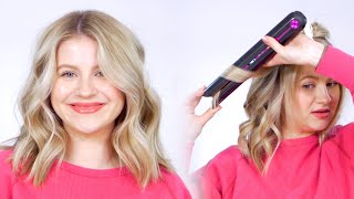 How To Curl Hair with NEW Dyson Flat Iron [upl. by Rivera]