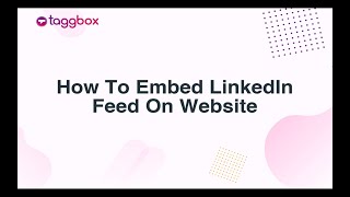 How To Embed LinkedIn Feed On Your Website [upl. by Hebrew]