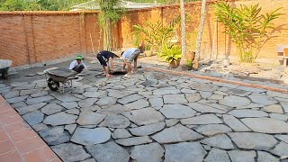 garden stone paving techniques natural stone [upl. by Phebe106]