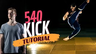 How to do 540 Kick  Tricking Tutorial  Learn Fast and Easy [upl. by Yllor25]