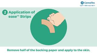 How to use ease™ Strips from ConvaTec to help secure your ostomy pouching system [upl. by Elimaj]