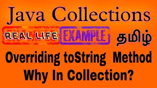 Overriding toString Method  Java  5  Tamil [upl. by Anej]