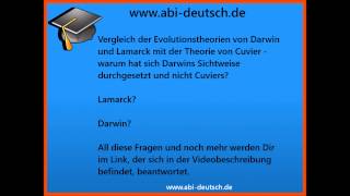 Vergleich von Evolutionstheorien Darwin und Lamarck mit Cuvier [upl. by Lapides474]