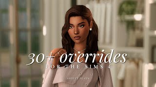 30 overrides for realistic amp aesthetic gameplay  the sims 4 [upl. by Reld]