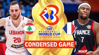 Lebanon 🇱🇧 vs France 🇫🇷  Full Game Highlights  FIBA Basketball World Cup 2023 [upl. by Landan]