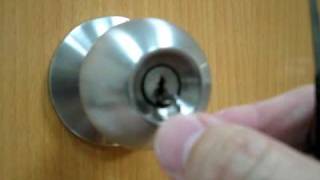 Pick a door lock with homemade tool [upl. by Bernarr965]