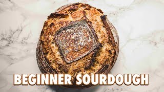 No Knead Beginner Sourdough Bread [upl. by Wampler]