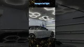 Hexagon LED ceiling light garage for car polishing light automobile gaming gym edit reels car [upl. by Raynold]