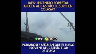 Jaén incendio forestal afecta al caserio el suro en Colasay [upl. by Aneeuqahs706]