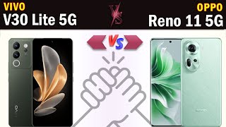 Vivo V30 Lite vs Oppo Reno 11 5G Full phone specs comparison [upl. by Lynnet]