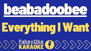 beabadoobee  Everything I Want Karaoke [upl. by Chae]