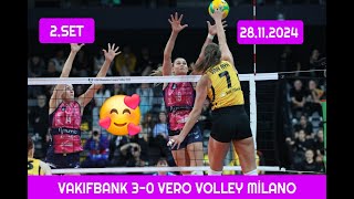 Vakıfbank 30 Vero Volley Milano 28112024 clvolleyw volleyball zehragunes zehragunesshorts [upl. by Race]