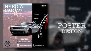 Photoshop Tutorial Easy Car Rental Poster Design in Minutes [upl. by Oigroig]