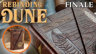 Rebinding DUNE  FINALE  Transforming A Vintage Book Leather Endbands Tooling amp the Final Reveal [upl. by Nnyla]