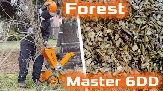 FOREST MASTER 6DD Benzinhäcksler 65 PS Starten  Häckseln  Ergebnis [upl. by Eiuol]