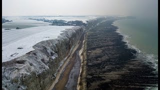 Fécamp sous la neige  Drone [upl. by Jesher]