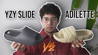 YEEZY SLIDE vs ADILETTE 22 ¿Cuál es MEJOR Tallaje amp la polémica [upl. by Eremehc130]