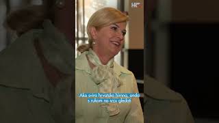 Kolinda GrabarKitarović za HRT U srcu sam bila i ostala navijač 🇭🇷 [upl. by Larissa998]