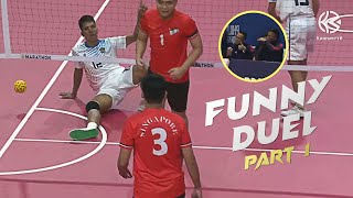 Funny Sepaktakraw Duel  Part 1 30th Sea Games HD [upl. by Adnima]