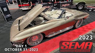 SEMA show 2023 Highlights  Amazing Cars And Trucks  Las Vegas Day 1 [upl. by Bethina935]