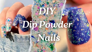 Dip Powder Nails  DIY Nails At Home  EASY Color Blocking  First Impressions  Nail Tutorial [upl. by Iluj630]