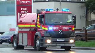 RARE Water Carrier Responding To An Incident  Cornwall FRS [upl. by Nils889]