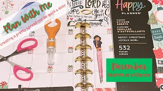 Plan With Me Creatively  DECEMBER month at a Glance creating made easy [upl. by Annitsirhc]