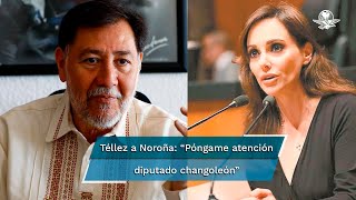 Se confrontan en el Congreso Lilly Téllez llama a Noroña “changoleón” y priista lo reta [upl. by Leahey276]