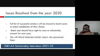 GIKIAA Scholarship Interview Process Preparation 2021 [upl. by Onid17]