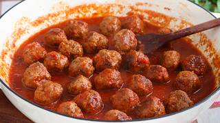 ALBÓNDIGAS de CARNE con SALSA  Receta tradicional de Albóndigas  CUKit [upl. by Aisek898]