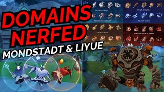 48 DOMAIN UPDATE MONDSTADT amp LIYUE DOMAINS NERFS CLEAR POOL VINDAGNYR AND MORE  Genshin impact [upl. by Skyler]