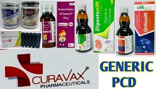 GENERIC CURAVAX PHARMA PCD BRANDS MEDICINE COMPNY IN INDIA GENERIC MEDICINE [upl. by Haonam]