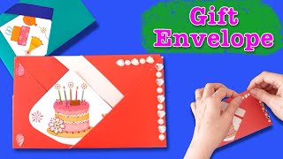 DIY Birthday Gift Envelope  Easy and Creative Envelope Tutorial [upl. by Hildie873]