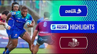 HIGHLIGHTS  FIJIAN DRUA v REDS  Super Rugby Pacific 2024  Round 13 [upl. by Sesilu]