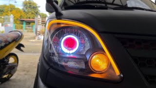 Mitsubishi Adventure Upgraded Headlights  Adventure 2013 Retrofitted Headlights [upl. by Heidie]