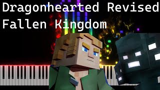 Dragonhearted Revised  Fallen Kingdom Minecraft Piano Tutorial NivekPiano [upl. by Saxela]