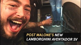 POST MALONE REACTS TO HIS NEW LAMBORGHINI AVENTADOR SV ON BRIXTON FORGED WHEELS [upl. by Nicolina]