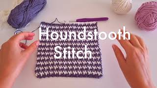 Houndstooth Stitch  How to Crochet [upl. by Elamef18]