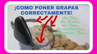 COMO PONER GRAPAS DE ALAMBRECOMO MARTILLAR ALAMBRE PARA GRAPAS PULSERA RIGIDA CON TRENZA Y GRAPAS [upl. by Jannel]