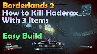 Borderlands 2 How to Kill Haderax with Just 3 Items as Gunzerker  Easy Build [upl. by Kimmy]