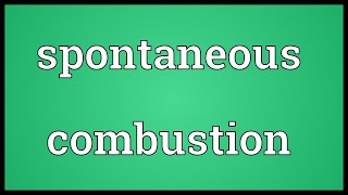 Spontaneous combustion Meaning [upl. by Sipple]