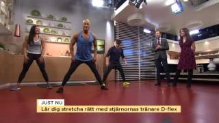 Dynamisk stretching med Dflex  Nyhetsmorgon TV4 [upl. by Notsyrb136]