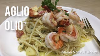 Aglio Olio Pasta With Shrimp [upl. by Susej]