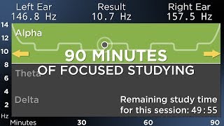 v1 90 Minutes of Focused Studying The Best Binaural Beats [upl. by Aerdnahc]