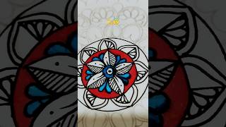 Color mandala 🏵️ step by step mandala ✌️👀 love music drawing artistarttrendingshorts ytshort [upl. by Gnehc]